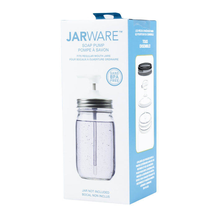 Accesorio Dispensador para Jabón Blanco Mason Jar JARWARE