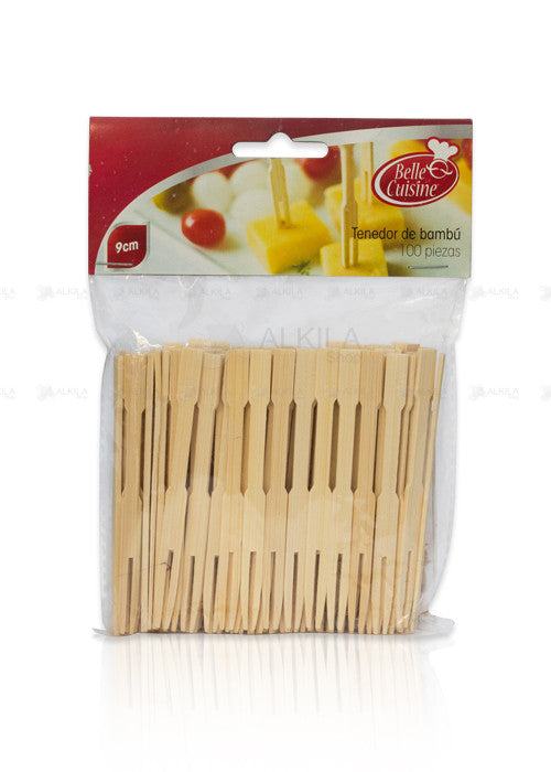 Tenedor de bambú para botanas - Alkila Shop - 1