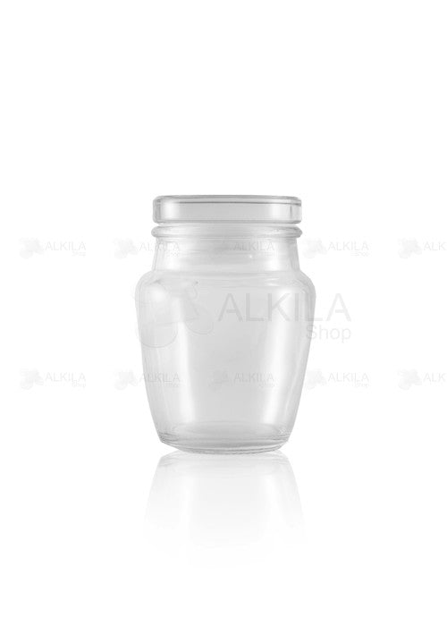 Brocalito con Tapa Plana Vidrio Redondo (200 ml) - Alkila Shop