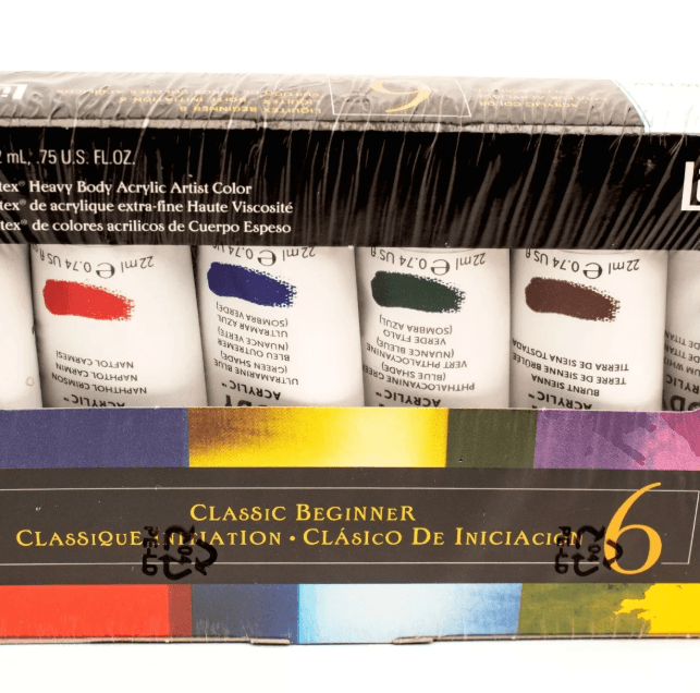 Set Clásico De Tubo De Colores Acrílicos Espesos Luiquitex 6 P Rodin 