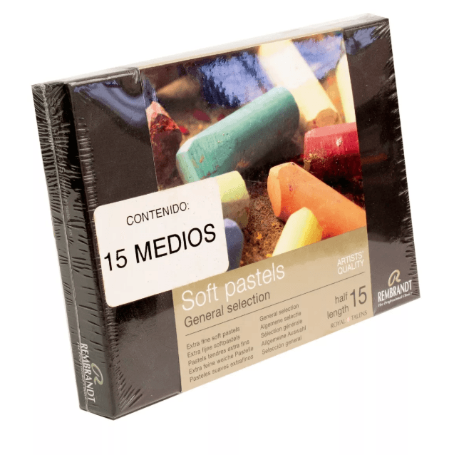 Set De Barras De Colores Pastel Secos Rembrant 15 Pzs Rodin 