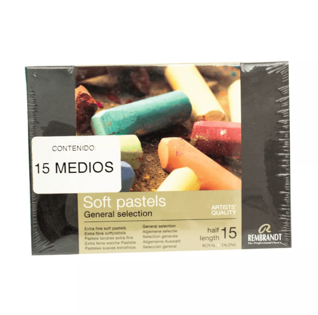 Set De Barras De Colores Pastel Secos Rembrant 15 Pzs Rodin 