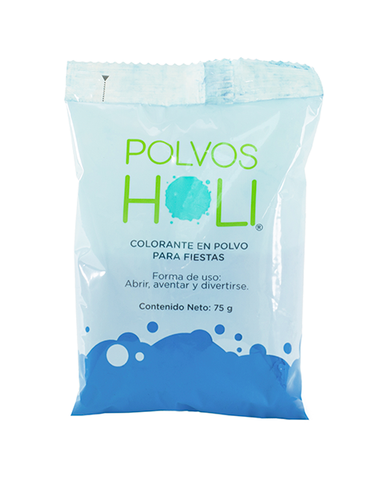 Polvos Holi Original Azul Bolsa 75gr