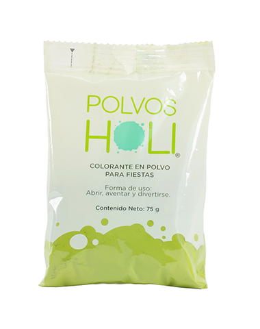 Polvos Holi Original Verde Brillante Bolsa 75gr