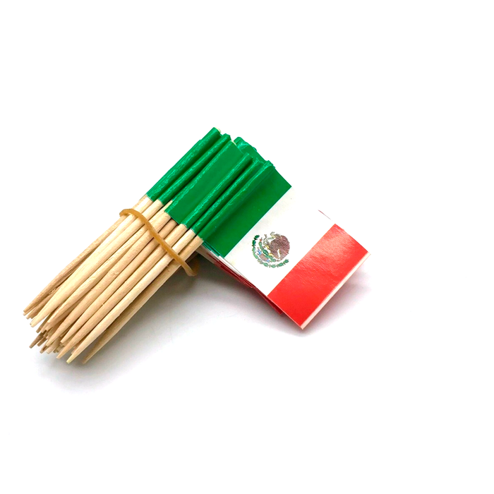 Paquete de Palillos de Bandera Tricolor para estas Fiestas Patrias (50 Piezas)
