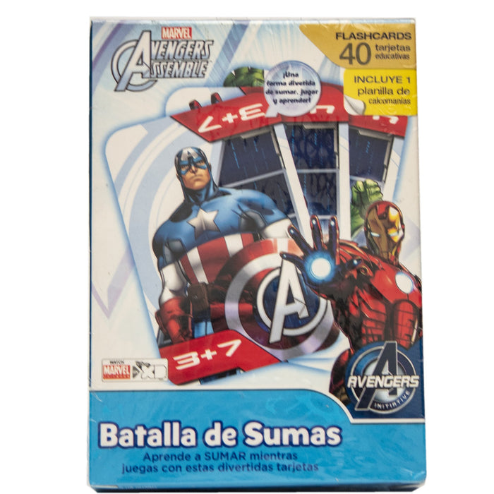 Flash Cards Guerra de Sumas Avengers Assemble Novelty