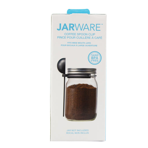 Clip y Cuchara para Servir Café para Mason Jar boca ancha Negro JARWARE
