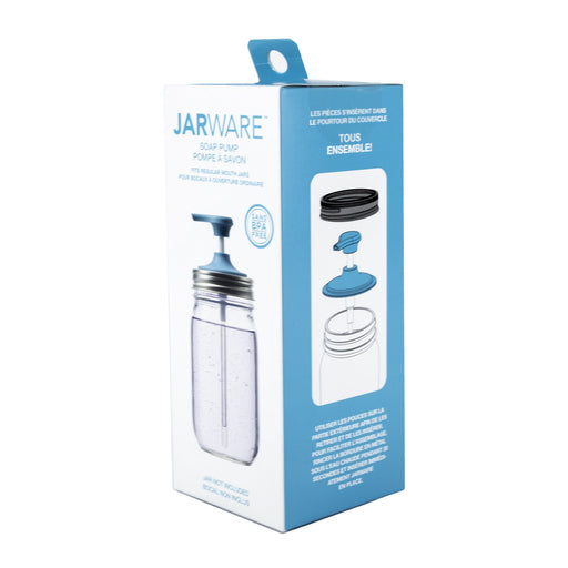 Accesorio Dispensador para Jabón Azul Mason Jar JARWARE