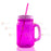 Ice Cold Drink c/Asa Colores 16oz con Tapa Mantel y Popote (12 pzs)