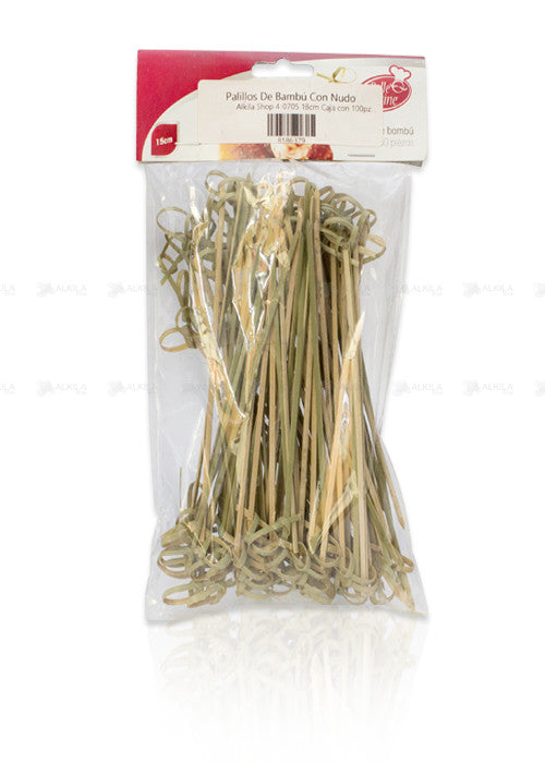 Palillos De Bambú con Nudo (18 cm) - Alkila Shop