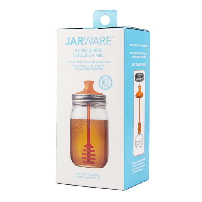Accesorio Utensilio Recoge Miel para Mason Jar boca regular Naranja JARWARE